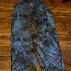 Pyramid collection xl overalls tye dye front and back pockets